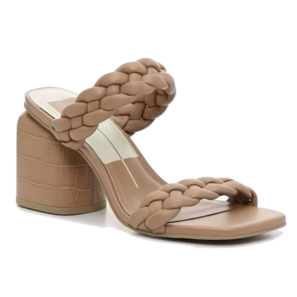 Dolce Vita Tan Braided Block Heel Sandals